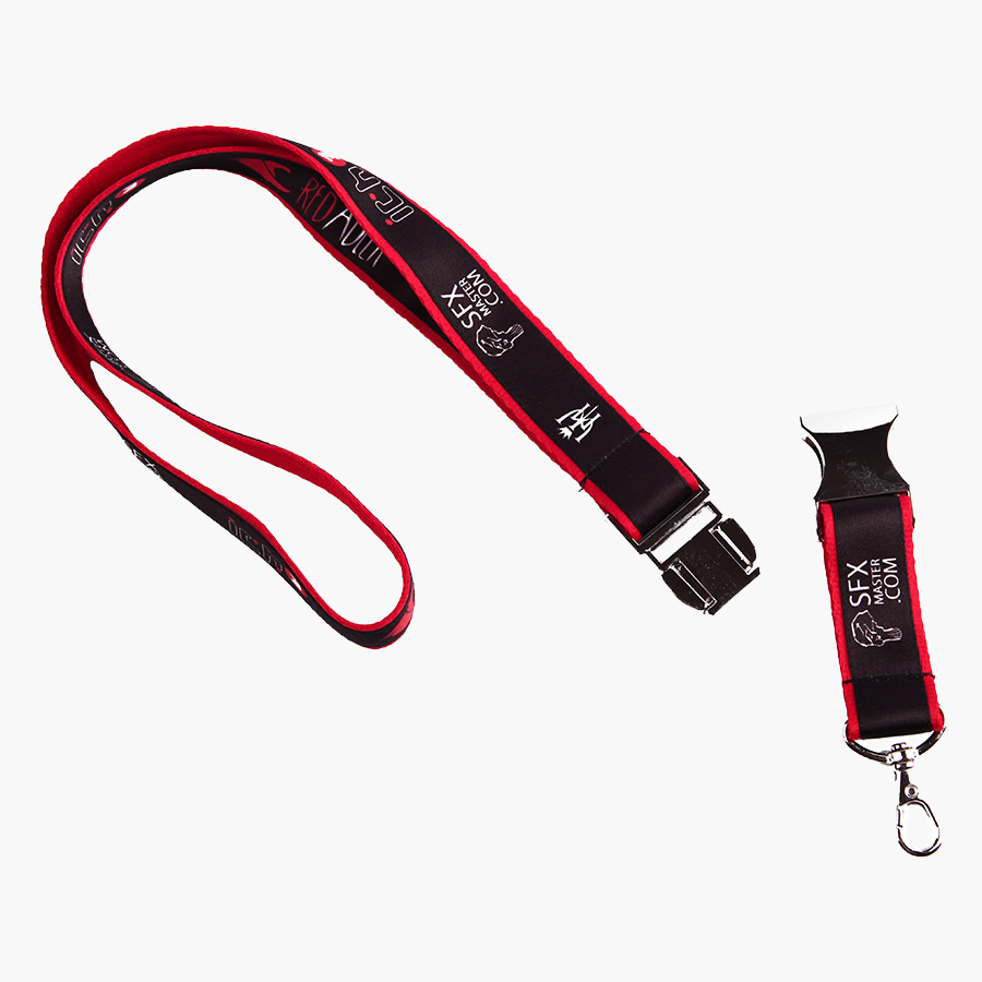 Lanyards geweven of geborduurd met bedrukking