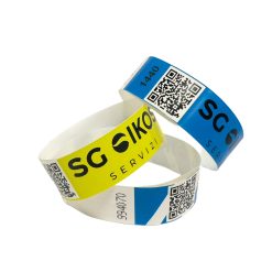 Alternative view of Cinta® papieren polsbandjes met zwarte opdruk