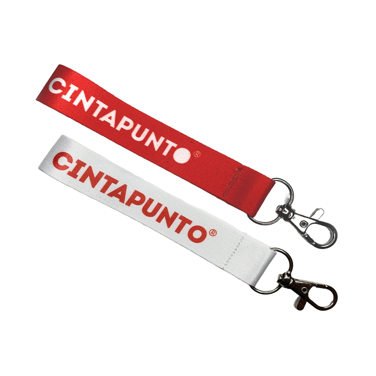 Eenzijdig bedrukte stoffen sleutelhanger mini lanyard