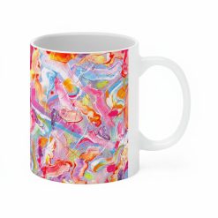 Alternative view of Witte promotiemokken bedrukken met een all-over opdruk