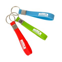 Alternative view of Siliconen sleutelhangers met bedrukking & debossing